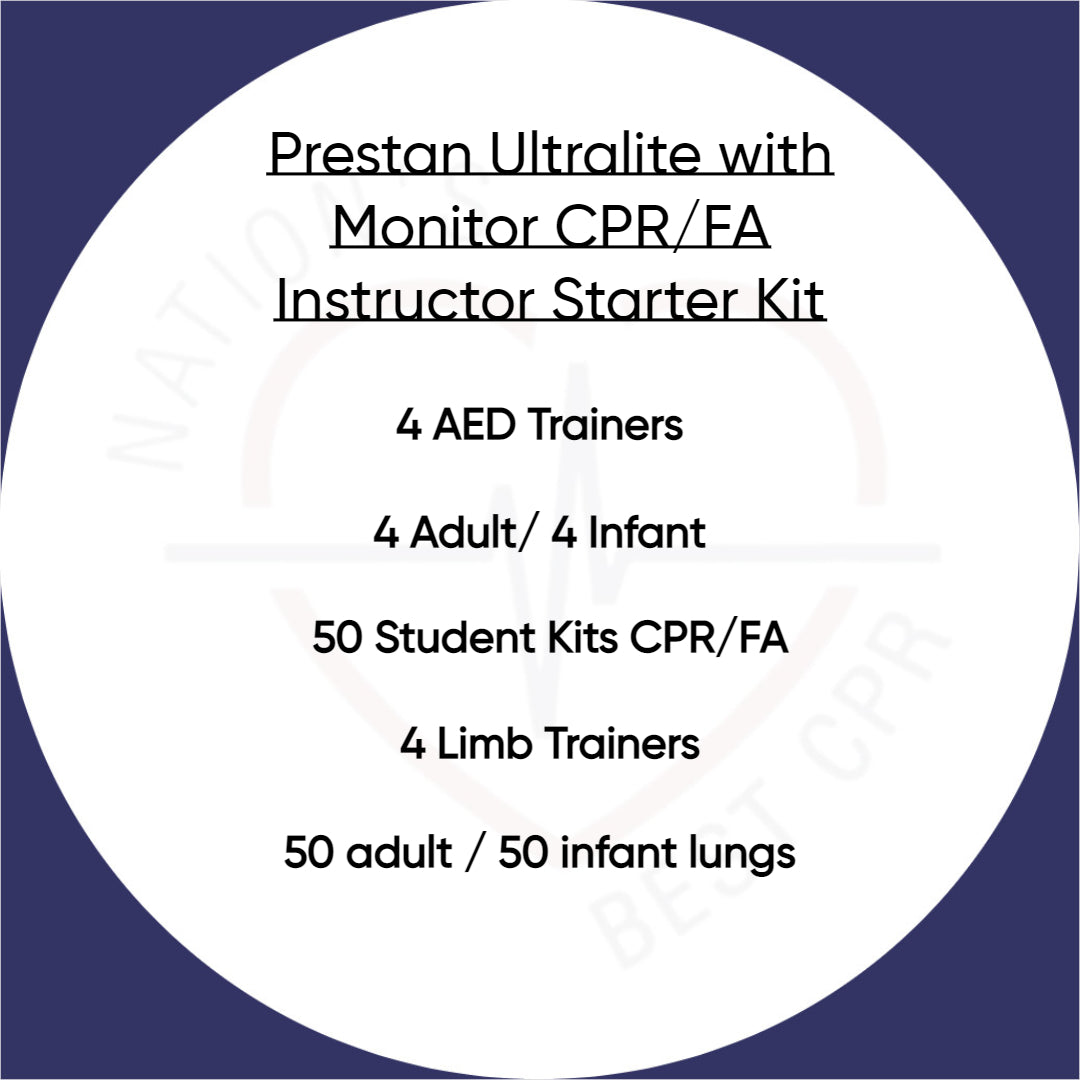 CPR/First Aid Instructor Starter Kit / Prestan Ultralite Manikins with Monitor - 4pk