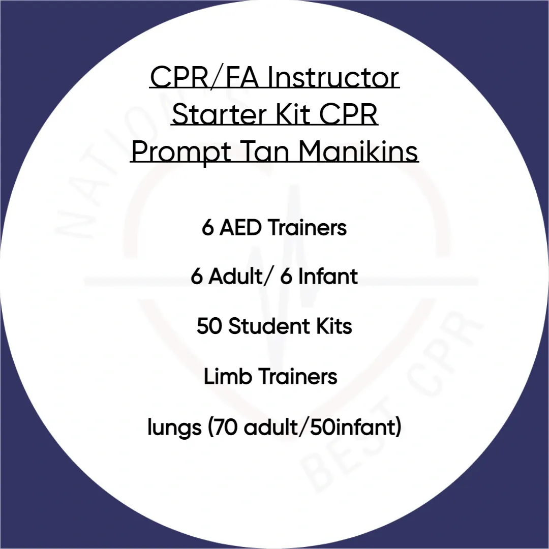 CPR/First Aid Instructor Starter Kit / CPR Prompt Tan Manikins - 6pk