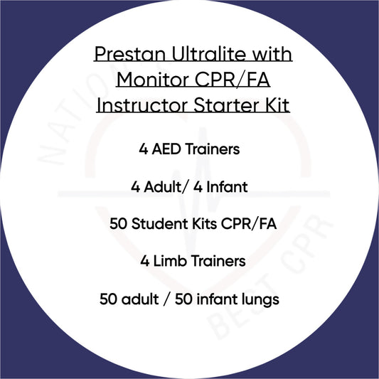 CPR/First Aid Instructor Starter Kit / Prestan Ultralite Manikins with Monitor - 4pk