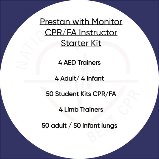 CPR/First Aid Instructor Starter Kit  Prestan Manikins with Monitor - 4pk