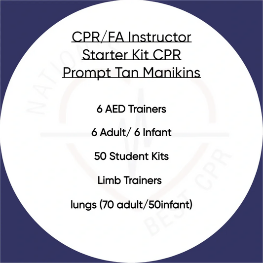 CPR/First Aid Instructor Starter Kit / CPR Prompt Tan Manikins - 6pk