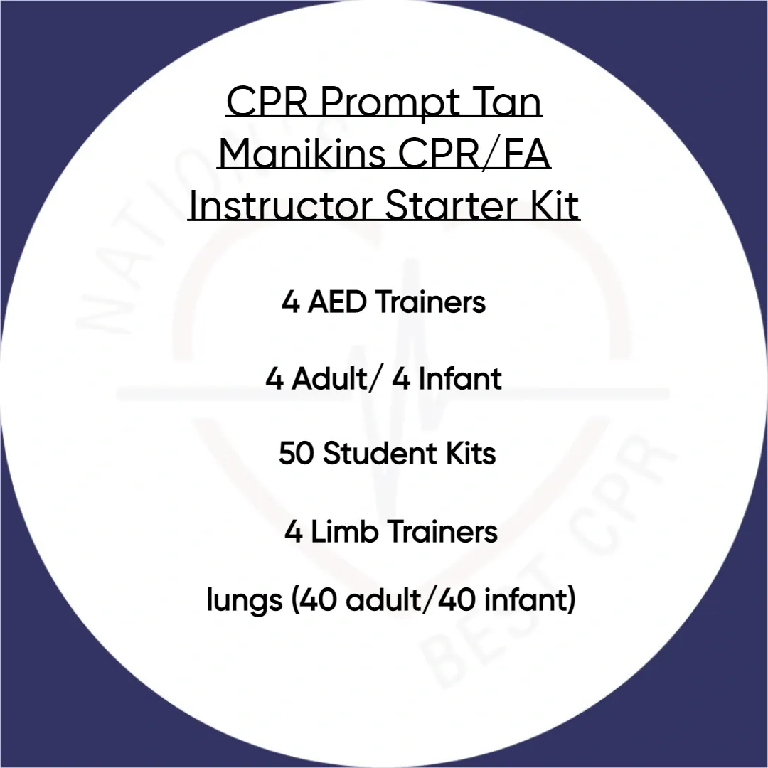 CPR/First Aid Instructor Starter Kit / CPR Prompt Tan Manikins - 4pk